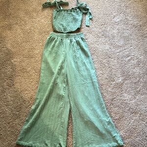 Green Women's Two-Piece Set